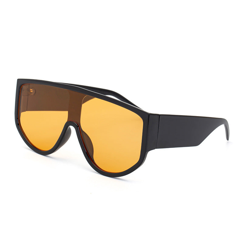 Vintage Oversized One-Piece Sunglasses – Colourful Round Fashion Shades for Men & Women