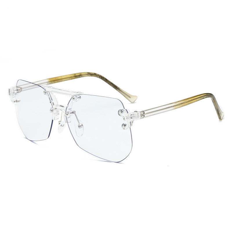 Rimless Anti-Blue Light Glasses – Flat Lens Eyewear for Men and Women