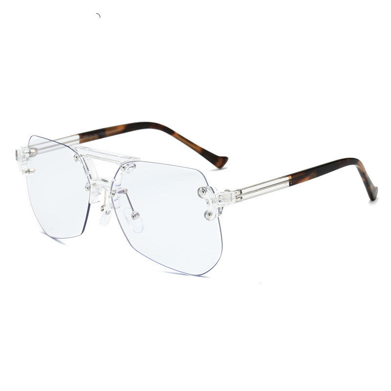 Rimless Anti-Blue Light Glasses – Flat Lens Eyewear for Men and Women