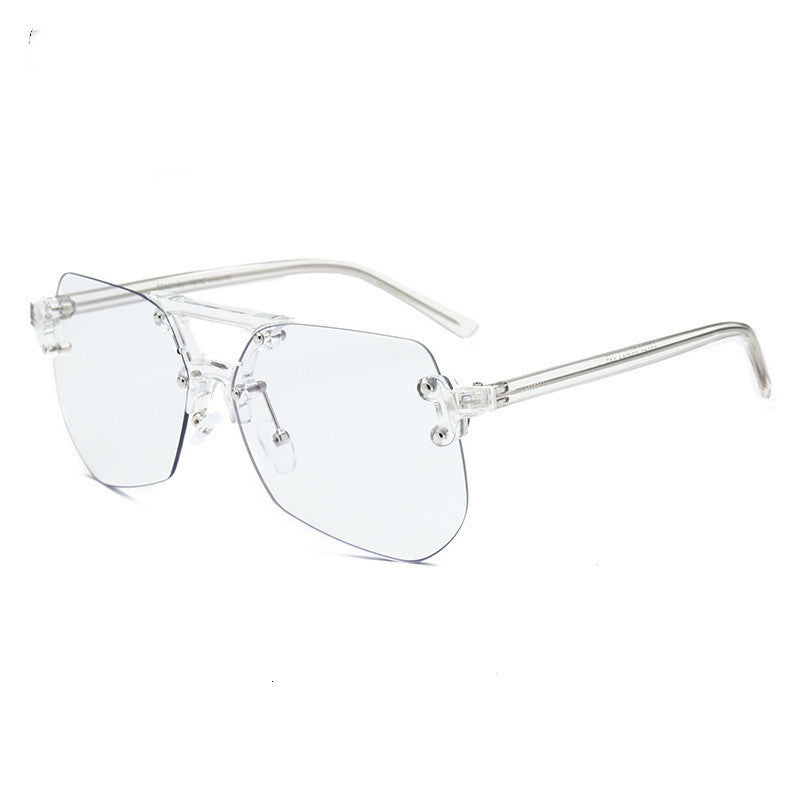 Rimless Anti-Blue Light Glasses – Flat Lens Eyewear for Men and Women