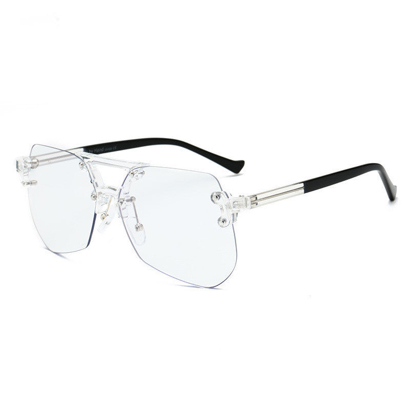 Rimless Anti-Blue Light Glasses – Flat Lens Eyewear for Men and Women