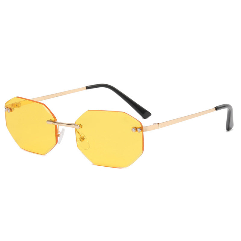 Frameless Polygon Sunglasses – Fashion Eyewear for Men & Women