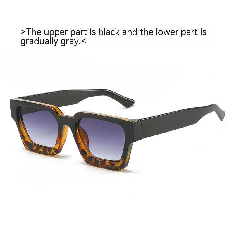 Minimalist Thick Frame Sunglasses – Versatile European & American Style Shades