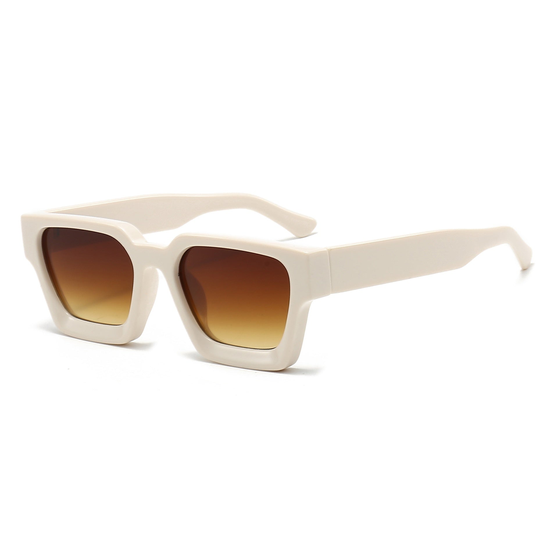 Minimalist Thick Frame Sunglasses – Versatile European & American Style Shades