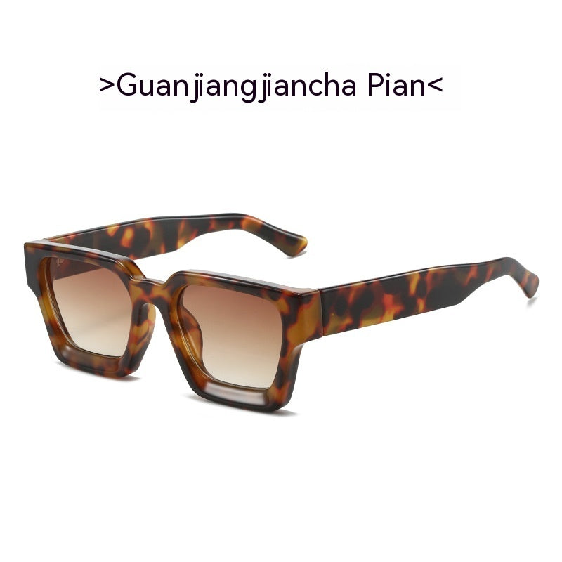 Minimalist Thick Frame Sunglasses – Versatile European & American Style Shades