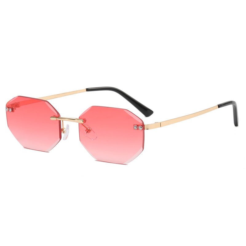 Frameless Polygon Sunglasses – Fashion Eyewear for Men & Women
