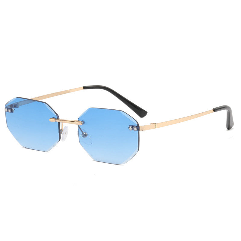 Frameless Polygon Sunglasses – Fashion Eyewear for Men & Women
