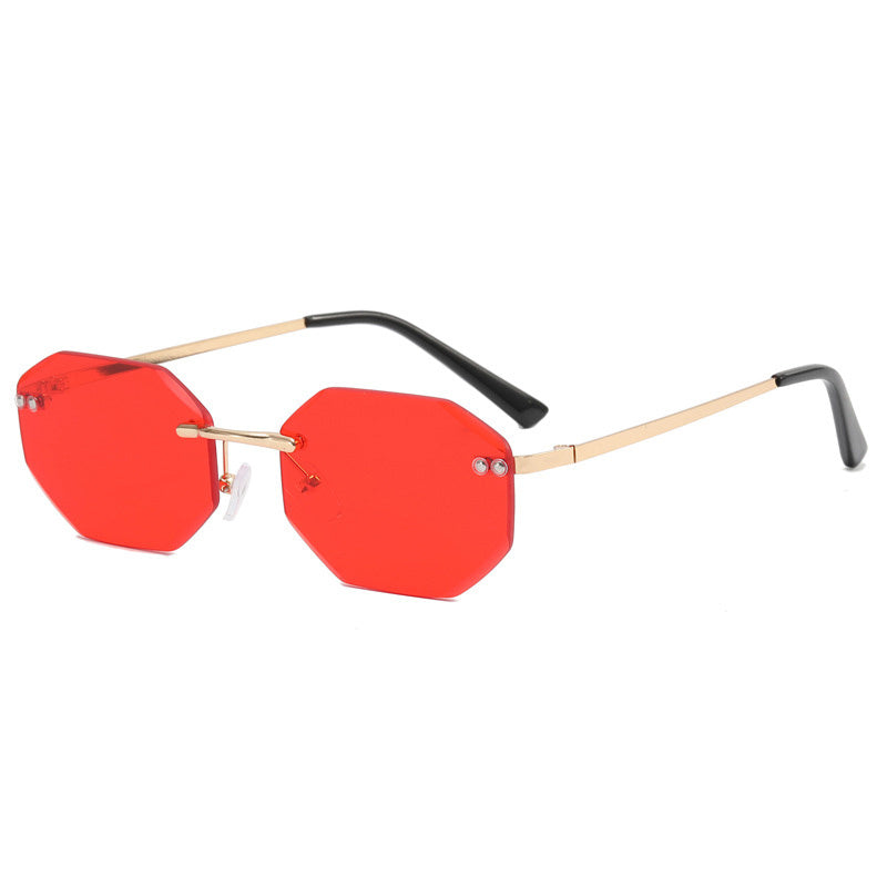 Frameless Polygon Sunglasses – Fashion Eyewear for Men & Women