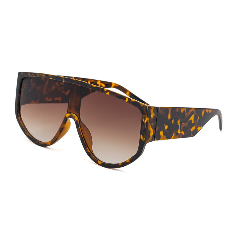 Vintage Oversized One-Piece Sunglasses – Colourful Round Fashion Shades for Men & Women