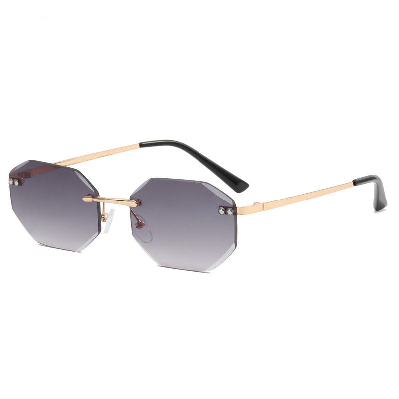Frameless Polygon Sunglasses – Fashion Eyewear for Men & Women