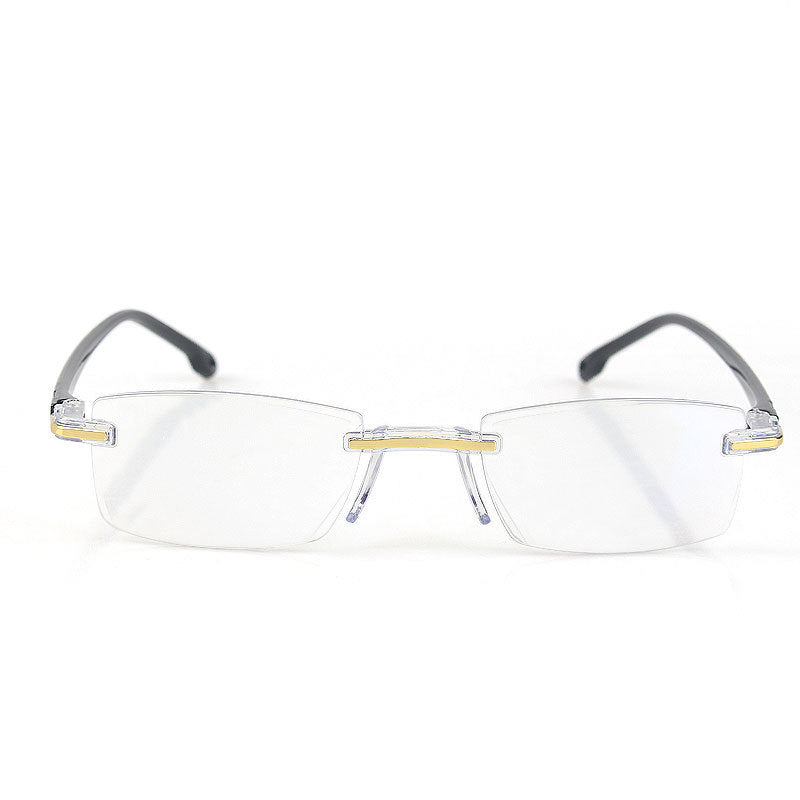 Vintage Frameless Anti-Blue Light Glasses – Reading & Screen Protection Eyewear