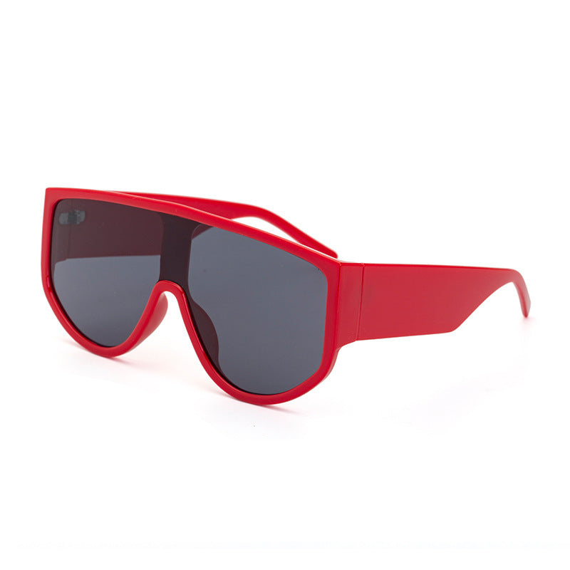 Vintage Oversized One-Piece Sunglasses – Colourful Round Fashion Shades for Men & Women