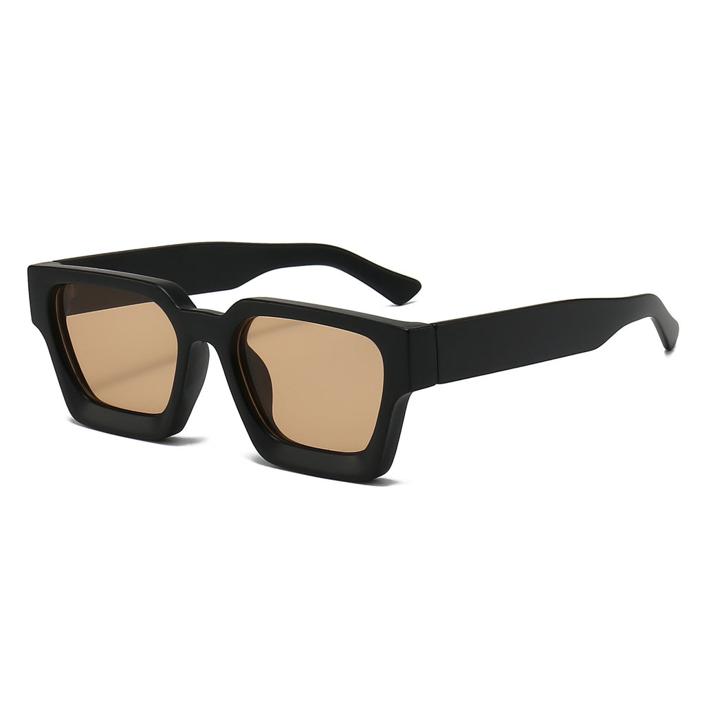 Minimalist Thick Frame Sunglasses – Versatile European & American Style Shades