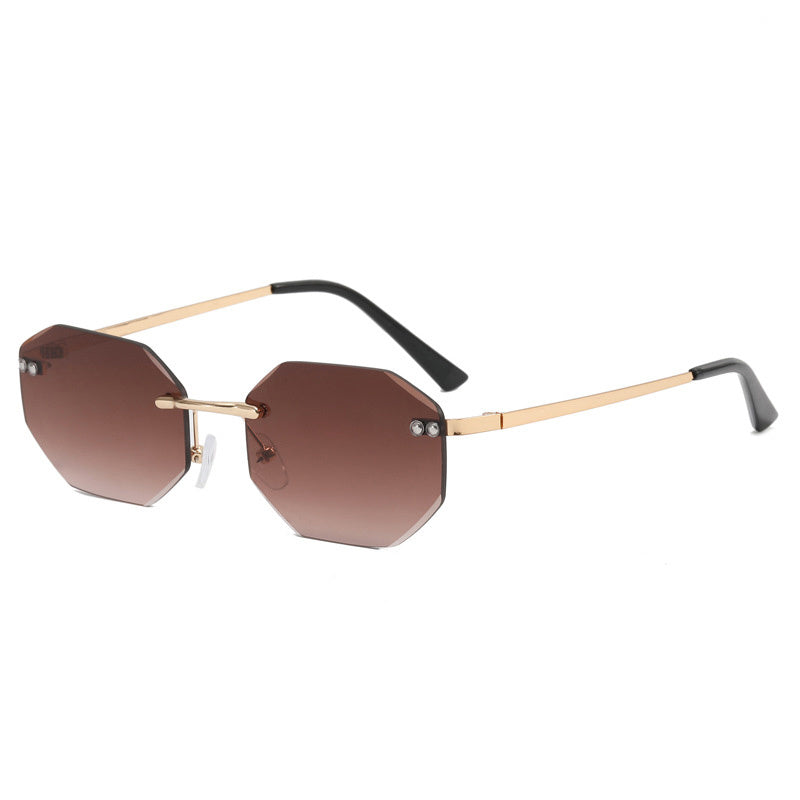 Frameless Polygon Sunglasses – Fashion Eyewear for Men & Women